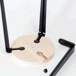 Tabouret de bar hêtre noir graphite BIG LOU - TIPTOE