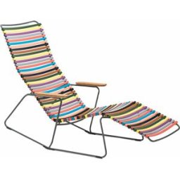 Chaise lounge modulable en métal et plastique multicolore CLICK - Houe