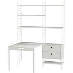 Bureau modulable blanc 140 x 200 x 96 cm Combinaison E - String furniture
