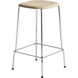 Tabouret plaquage chêne et acier 65 cm Soft Edge 80 - Hay