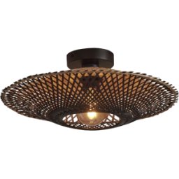 Plafonnier en bambou noir et naturel 44x12 cm Kalimantan - Good & Mojo