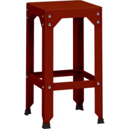 Tabouret haut en acier galvanisé terracotta 63 cm Hegoa - Matière Grise