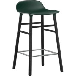 Tabouret de bar en bois noir et pp vert 65 cm Form - Normann Copenhagen