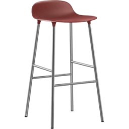 Tabouret de bar en chrome et pp rouge 75 cm Form - Normann Copenhagen