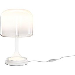 Lampe de table en métal et verre blanc 26x42cm Spirito - Maytoni