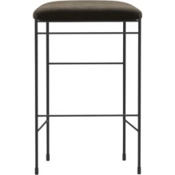 Tabouret de bar en acier et mousse marron 65cm Covent - New works