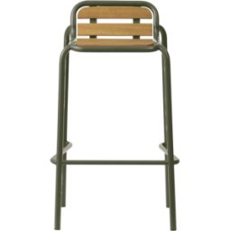 Tabouret de bar en acier et bois vert foncé 75cm Vig Robinia - Normann Copenhagen
