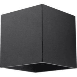 Applique en aluminium noir Quad - Sollux
