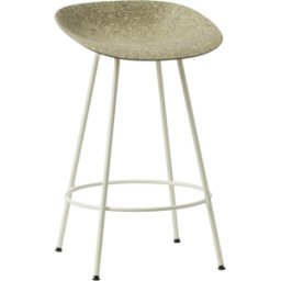 Tabouret de bar recyclable en herbes marines et acier crème 65cm Mat - Normann Copenhagen