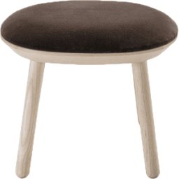Tabouret en velours marron Naïve - Emko