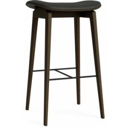 Tabouret de bar en chêne fumé et rembourrage anthracite 75 cm NY11 - NORR11