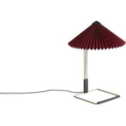 Petite lampe de table bordeaux et laiton 30 x 38 cm Matin - HAY