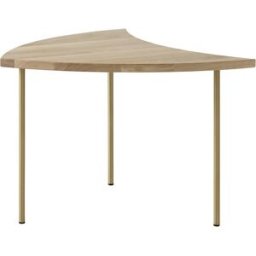 Table basse en chêne huilé et pieds laiton Pinwheel HM7- &tradition