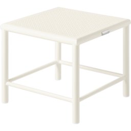 Tabouret carré en acier tressé blanc perlé 30cm T37 - Tolix