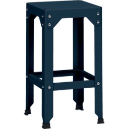 Tabouret haut en acier galvanisé denim 63 cm Hegoa - Matière Grise