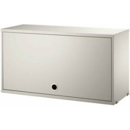 Caisson en bois beige avec porte rabattable - String furniture