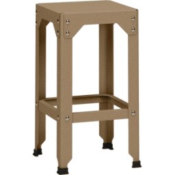 Tabouret haut en acier galvanisé sable 63 cm Hegoa - Matière Grise