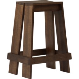 Tabouret de bar en frêne teinté marron 65cm Let - Normann Copenhagen