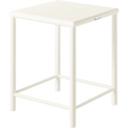Tabouret carré en acier tressé blanc perlé 46cm T37 - Tolix