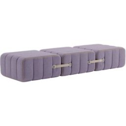 Banc modulable en tissu dama lilas 204x68x34cm Curt - Ambivalenz