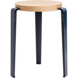 Tabouret en chêne bleu nuit Lou - TIPTOE