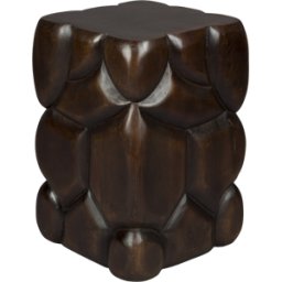 Tabouret en bois de manguier finition noyer 30x30x45cm Brooklyn - Dutchbone