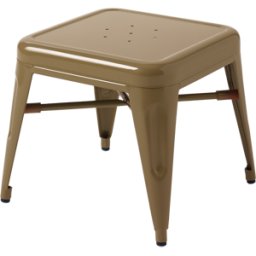Tabouret pour enfant en acier brun vert Mouette - Tolix