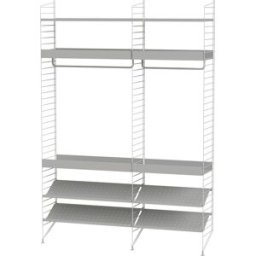 Etagère modulable en acier gris 140 x 200 x 30 cm Combinaison C - String furniture