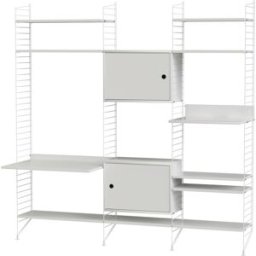 Etagère modulable en acier blanc 200 x 200 x 30 cm Combinaison P - String furniture
