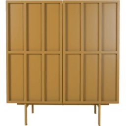 Buffet haut en bois mdf et métal orange gingembre 80 x 40 x 89 cm - Hkliving