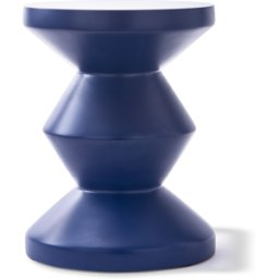 Tabouret extérieur en fibre de verre bleu Zig Zag - Pols potten