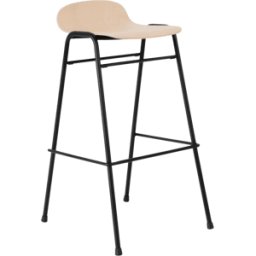 Tabouret de bar 75 cm en bois naturel et cadre noir Touchwood - Hem