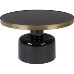 Table basse ronde en enamel noir 60x35cm Glam - Zuiver