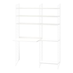 Bureau modulable blanc 140x200x58cm Combinaison - String furniture