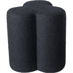 Tabouret trèfle en tissu bleu marine Clover - Pols Potten