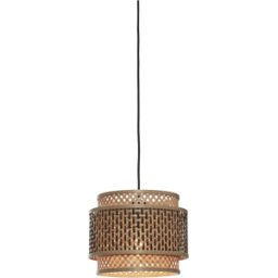 Suspension en bambou noir et naturel 25x20 cm Bhoutan - Good & Mojo