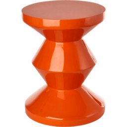 Tabouret orange laqué Zig Zag - Pols Potten