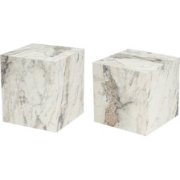 Tables d'appoints en mdf effet marbre Blues set - Home Design