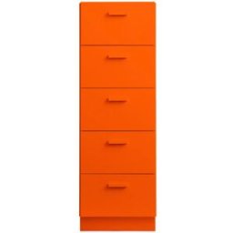Chiffonnier et plinthes en bois mdf orange 41x121,5cm Relief - String furniture
