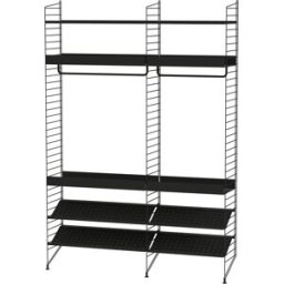 Etagère modulable en acier noir 140 x 200 x 30 cm Combinaison C - String furniture