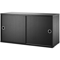 Caisson noir 2 portes coulissantes - String furniture