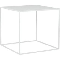 Table d'appoint carré blanche en métal Tensio - Custom Form