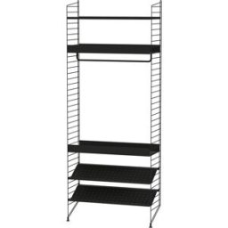 Etagère modulable en acier noir 80 x 200 x 30 cm Combinaison D - String furniture