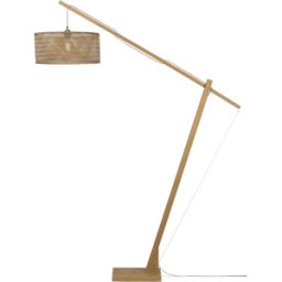 Lampadaire en bambou naturel avec abat-jour en bois naturel 207x50 cm Java - Good & Mojo