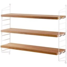 Etagères en chêne avec montants blancs String Pocket - String furniture