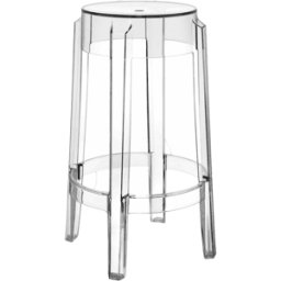 Tabouret transparent 65 cm Charles Ghost - Kartell
