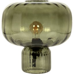 Lampe de table en verre vert fumé 31,5cm Pumpkin - Versmissen