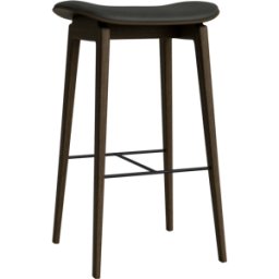 Tabouret de bar en chêne fumé et rembourrage anthracite 65 cm NY11 - NORR11