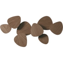 Applique murale 8 écrans triac dimmable en chêne naturel 115x60cm Tria - Bover