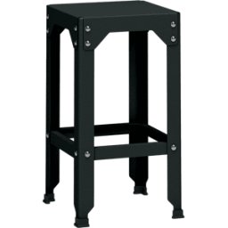 Tabouret haut en acier galvanisé anthracite 63 cm Hegoa - Matière Grise